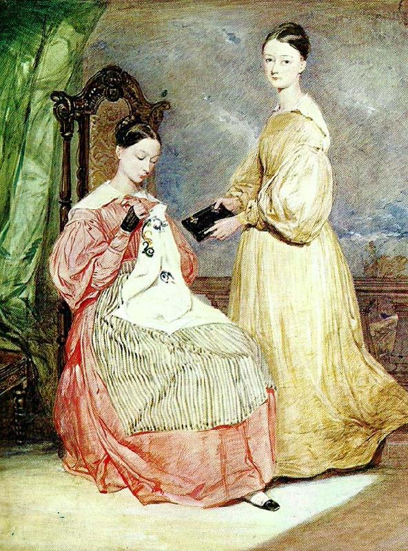 John White Alexander florence nightingale and her sister parthenope. c oil painting image